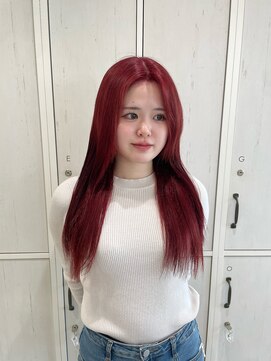 バーチ バイ クロップエス(BIRCH by crop es) ブリーチありツヤツヤ赤髪