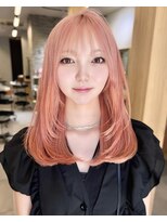 サンドレオ 新宿店(sand Leo)&nbsp;ミディアムレイヤーカット/髪質改善/韓国/前髪/新宿/ブリーチ