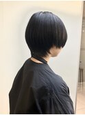 ダークブラウンシャギーウルフシャギーショートショートウルフ