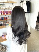 髪質改善ツヤ暗めグレージュ透明感カラー