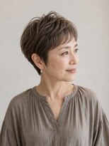 レセ 南柏店(Laissez)&nbsp;大人上品ショート/白髪ぼかしカラー/立体感パーマ/髪質改善