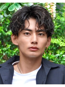 ルーシー 名古屋栄(LUCEY) シャドウパーマフェザーパーマアクティブショートツーブロック