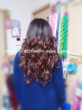 クレイジービッチ(CLAY G BITCH) 【￥300~】仙台エクステ 人生初めてのエクステ♪胸下ストレート