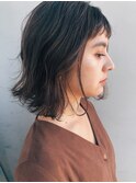 【GARDEN 田中麻由】黒髪ことりベージュ毛先パーマ外ハネミディ