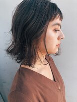【GARDEN 田中麻由】黒髪ことりベージュ毛先パーマ外ハネミディ