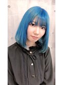 【MIRAC町田店河原崎】サファイアブルーボブ