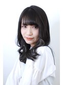 大人の韓国風ミディアム×インナーグレージュ