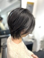 ツムグ 代官山店(TUMUGU) 大人かわいいくびれヘア透明感ショート白髪ぼかしサンドベージュ