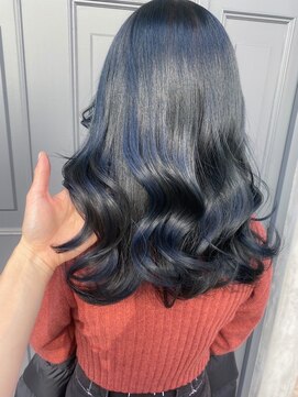 ヴィーヴォ 天六店(VIVO) 【VIVO】西屋綾香 ネイビーブラック 就活カラー 暗染めグレー