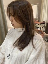 イニット 奈良新大宮(init.) 2wayバング 韓国前髪 シースルー ミディアムレイヤーカット
