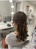 ナチュラルハーフアップ