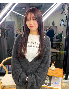 キジ(kiji) 【kiji】シースルーロング×ピンクブラウン　＃久屋大通＃丸の内