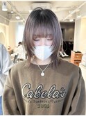 顔周りカット　デザインカラー　ブリーチ　レイヤー　横浜