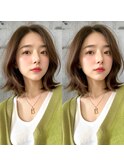 韓国風ミディボブ
