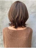 チェリーブラウンデジタルパーマ美髪くびれヘア#261f0513