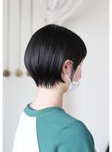 シンプルな丸みショートボブ