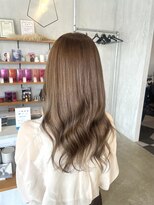 シェル 津山の手店(shel)&nbsp;透明感髪質改善カラー小顔艶感ベージュ