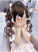 ハートツインテール【クランソア】ヘアメ/ヘアセット/心斎橋