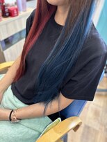 美容室 ダン エクセルシア(Dan)&nbsp;★ブルーとレッド左右のカッコ良いスタイル★