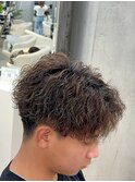 熊本メンズヘア　ツイスパ　センターパート　メンズパーマ