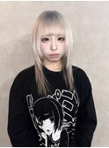 ホワイトブロンド/ウルフカット「宇都宮/ブリーチ」