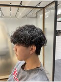 波巻きパーマ