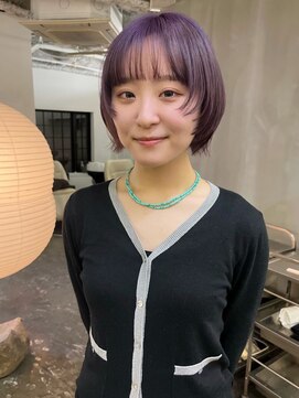 カシェ ナカザキ(CACHE NAKAZAKI) ラベンダー/ケアブリーチ/レイヤーショート