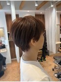 ショート,ハイライトカラー,白髪ぼかし,ピンクベージュ【草加】