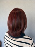 艶やかレッドブラウン×レイヤーミディアム