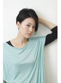 前さがりショートボブ　