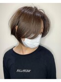 20代30代40代/職場や学校でも浮かないダークベージュボブ！