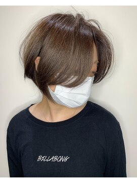 サロンドミルク 溝の口店(salon de MiLK) 20代30代40代/職場や学校でも浮かないダークベージュボブ！