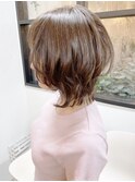 《knit銀座》大人可愛い20代30代40代ウルフショート丸み前下がり