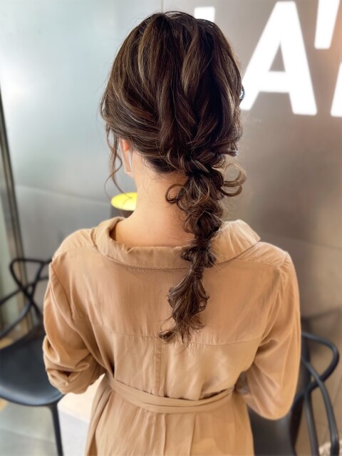 編みおろしヘアセット