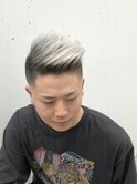 メンズカット・メンズヘア・ホワイト・シルバー・ブリーチ