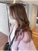 顔まわりレイヤーベージュ