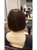ミニボブ　透明感カラー