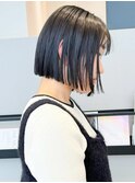 ボブカット*ミニボブ*前髪ありボブ*黒髪*暗髪*地毛風カラー