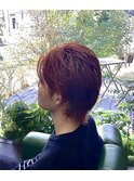 ワックスなし爽やかアップバングショートウルフ