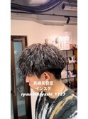 刈り上げマッシュ×ツイストスパイラルパーマ×メンズハイライト