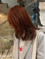 ヲタク(wotaku.)&nbsp;オレンジブラウン暖色カラーブリーチなしダブルカラーレイヤー