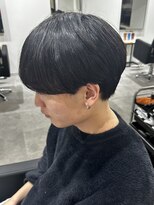 ヒュイル バイ ニアウ(Hwyl by Niau) メンズシースルーマッシュパーマニュアンスパーマツーブロック