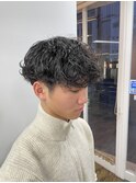 snsで話題!シャドウパーマ×マッシュ