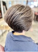 くせ毛まとまり 大人可愛い 丸みグラデーションショートボブ