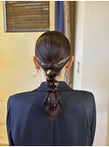 ヘアセット/タイトアレンジ/金箔アレンジ