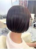 丸みボブ/ショートボブ/似合わせ/ナチュラルブラウン