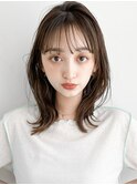大人可愛いエアリーカール似合わせカットサイドバングモテ髪
