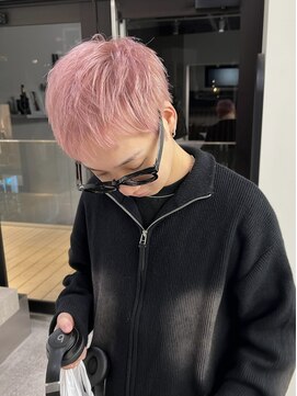 ステン(sten) クリアピンク×スパイキーショート