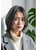 フルショウ 栄店(FURUSHO)&nbsp;ネイビー/シャギーボブ/ハイレイヤーウルフ/ハッシュカット