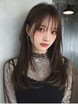 プライズ 成増店(prize)&nbsp;グレージュダークグレー黒髪ミディアムレイヤー